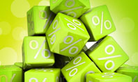 Green Percent Cubes Presentation Template