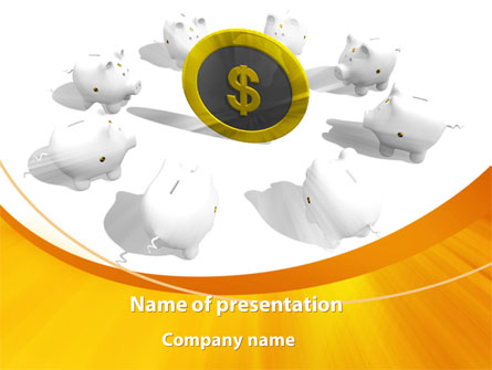 Piggy Bank Greedy Presentation Template, Master Slide