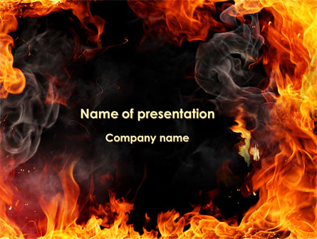 Forks Of Flame Presentation Template, Master Slide