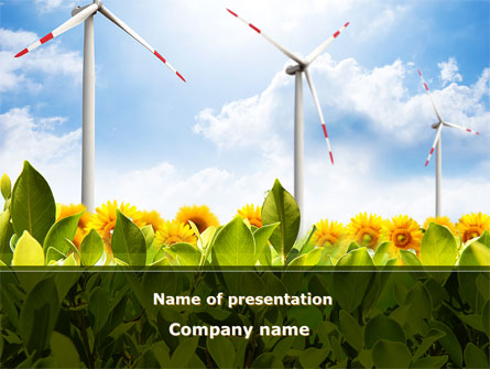 Windmills Field Presentation Template, Master Slide