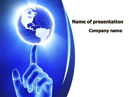 World In A Fingertip Presentation Template, Master Slide