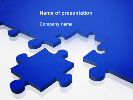 Blue Puzzle Presentation Template, Master Slide