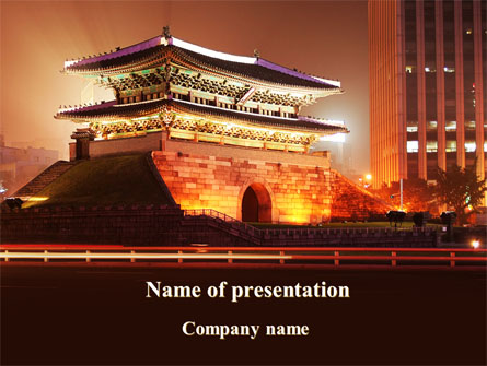 Modern China Night Presentation Template, Master Slide