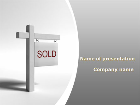 Sold Real Estate Presentation Template, Master Slide