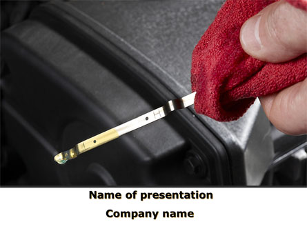 Check Motor Oil Presentation Template, Master Slide