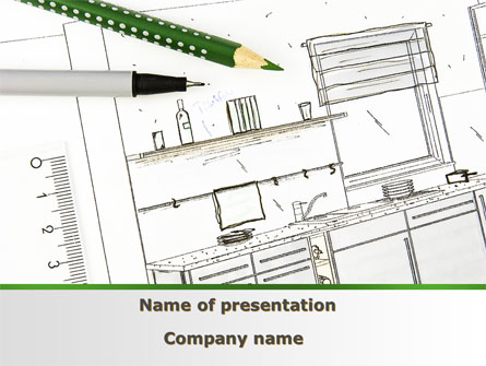 Kitchen Interior Design Presentation Template, Master Slide