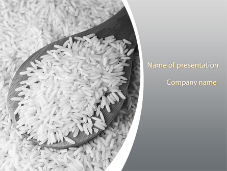 Grains Of White Rice Presentation Template, Master Slide