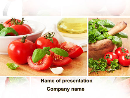 Sliced Tomatoes Presentation Template, Master Slide