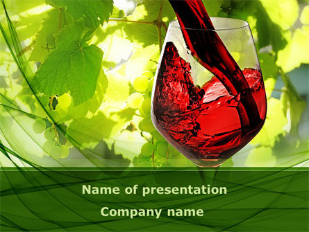 Red Winegrowing Presentation Template, Master Slide