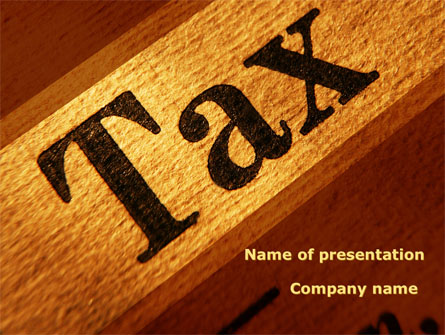 Tax Presentation Template, Master Slide