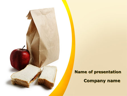 Bag Of Food Presentation Template, Master Slide