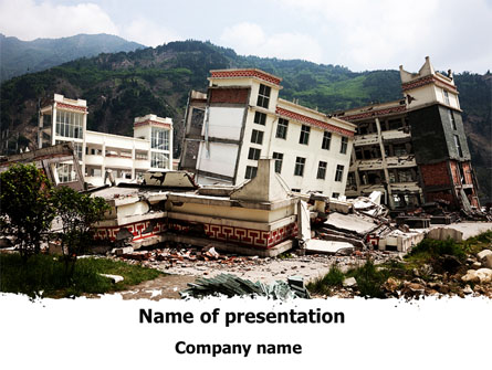 Destroyed Buildings Presentation Template, Master Slide