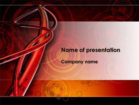 Red Abstract Tube Presentation Template, Master Slide