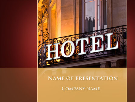 Hotel Signboard Presentation Template, Master Slide