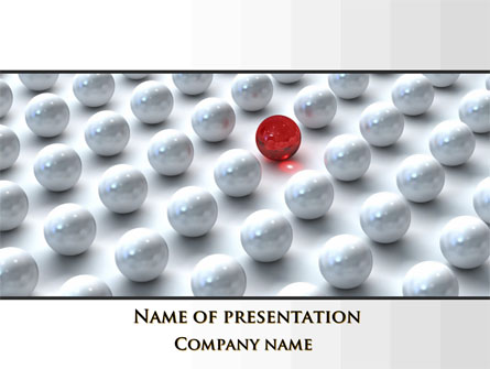 Red Among Whites Presentation Template, Master Slide