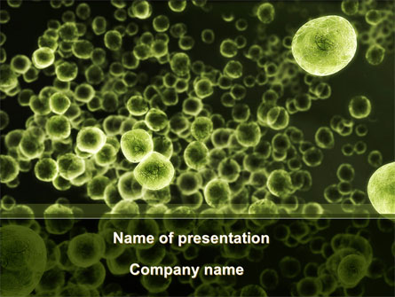 Green Bacteria Presentation Template, Master Slide