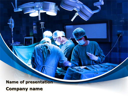 Surgical Operation In A Blue Palette Presentation Template, Master Slide