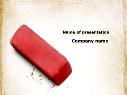 Eraser Presentation Template, Master Slide