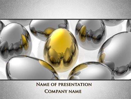 Golden Egg In Idea Nest Presentation Template, Master Slide