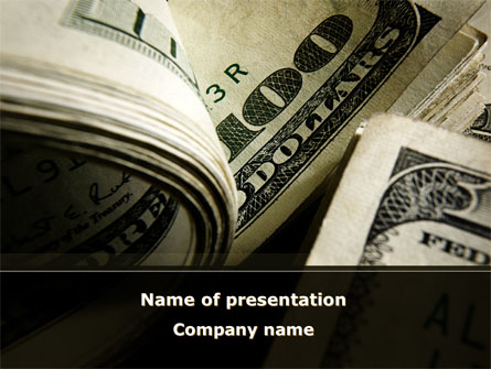 One Hundred Dollars Print Presentation Template, Master Slide
