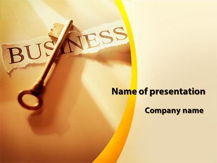 Key Of Business Presentation Template, Master Slide