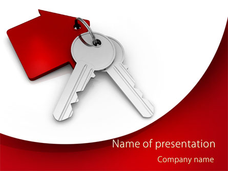 Red Bunch Of Keys Presentation Template, Master Slide