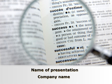 Success As Is Presentation Template, Master Slide