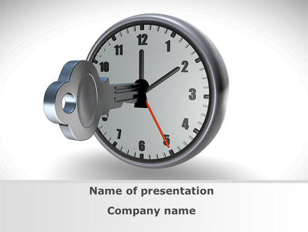 Key To Time Management Presentation Template, Master Slide