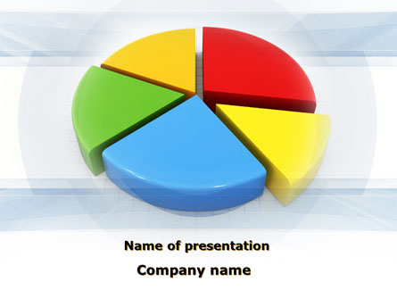 Pie Diagram In 3D Presentation Template, Master Slide