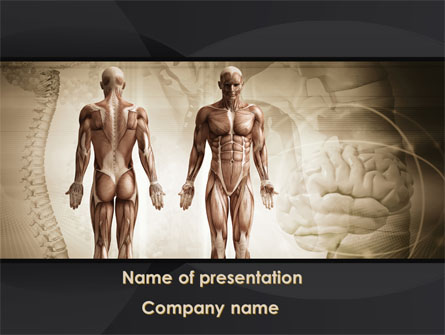 Male Body Anatomy Presentation Template, Master Slide