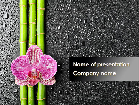 Orchid On Bamboo Presentation Template, Master Slide