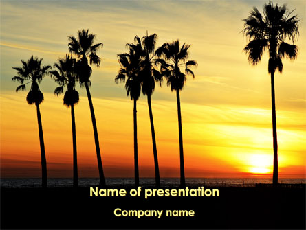 Sunset On The Tropic Island Presentation Template, Master Slide