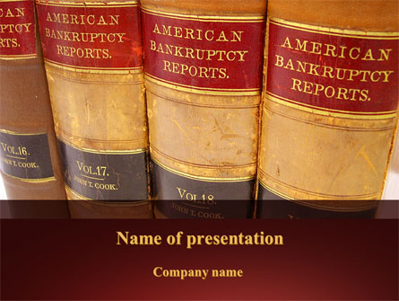 American Bankruptcy Law Presentation Template, Master Slide