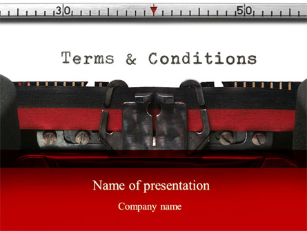 Terms And Conditions Presentation Template, Master Slide