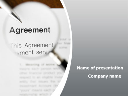 Studying And Signing Agreement Presentation Template, Master Slide