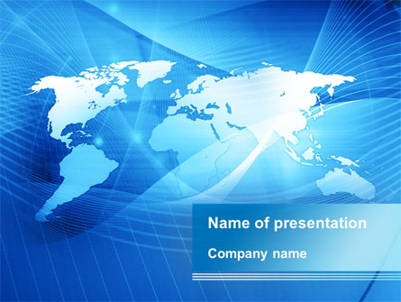 Blue Earth Map Presentation Template, Master Slide