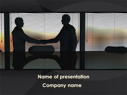 Handshake In The Office Presentation Template, Master Slide