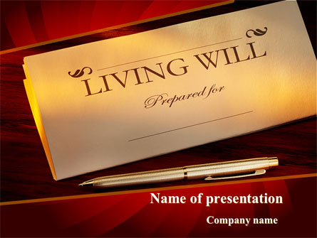 Living Will Presentation Template, Master Slide