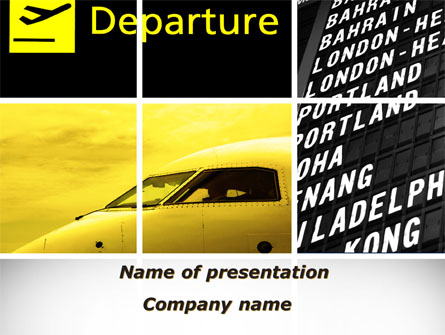 Airport Terminal Presentation Template, Master Slide