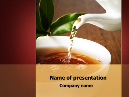 Stream Of Tea Presentation Template, Master Slide