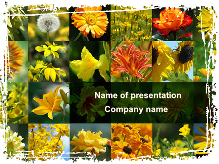 Flower Collage Presentation Template, Master Slide