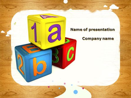 Cubes For Basic Education Presentation Template, Master Slide