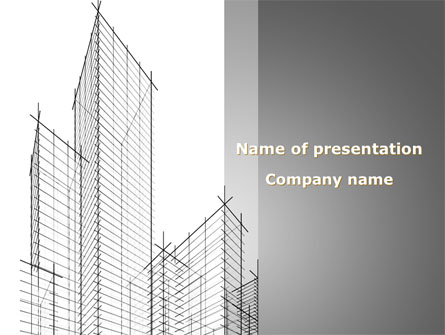 Sketch Of Skyscraper Presentation Template, Master Slide