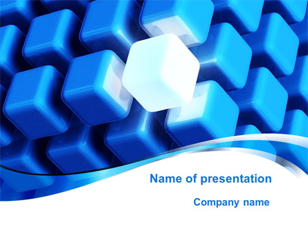Blue Cubes Conglomerate Presentation Template, Master Slide