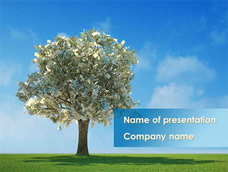 Money Tree At The Bright Sun Presentation Template, Master Slide