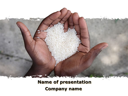 Rice Heart In Palms Presentation Template, Master Slide