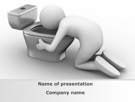 Hugging Toilet Bowl Presentation Template, Master Slide