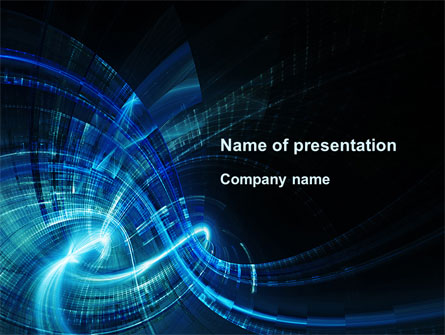 Abstract Blue Halo Presentation Template, Master Slide