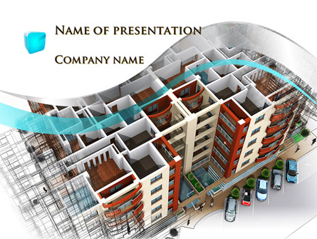 Model Of Apartment House Presentation Template, Master Slide