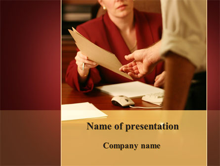 Transfer Of Documents Presentation Template, Master Slide